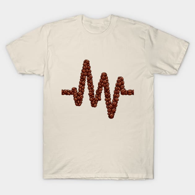 Coffee Lifeline T-Shirt by BukovskyART